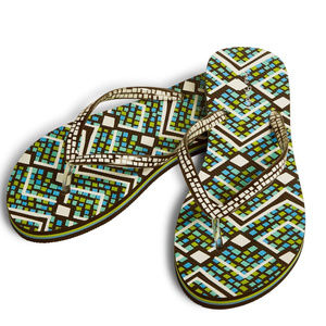 New Vera Bradley Flip Flop in Rain Forest, Med 7-8